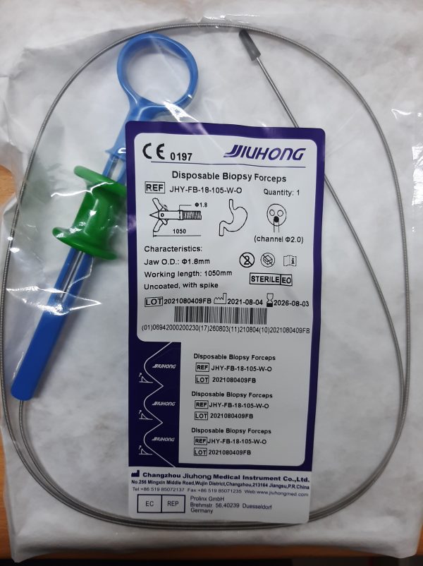 JHY-FB-18-105-W-O Pinza De Biopsia Pulmonar, Sin Estilete, Sin Capucha
