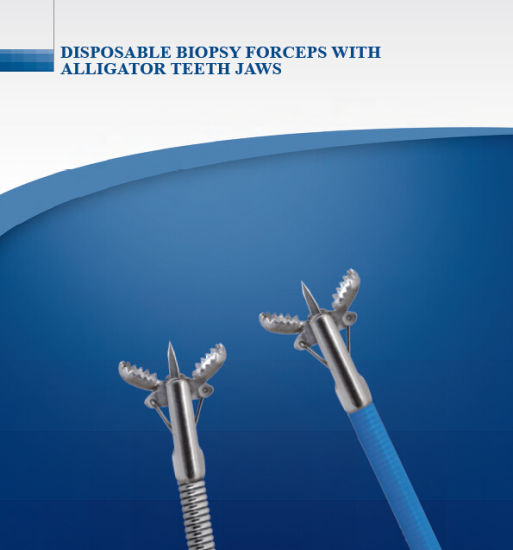 JHY-FB-23-160-W-P-A1 Pinza De Biopsia Para Gastro, Con Estilete, Diente Cocodrilo