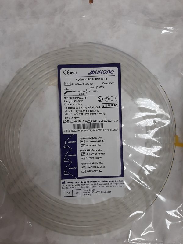 Guía De Cable Hidrofílico, O.D. 0.88Mm, Punta Angulada